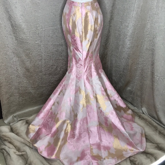 Jovani #59666 Pink Two Piece Mermaid Prom Gown - Picture 7 of 8